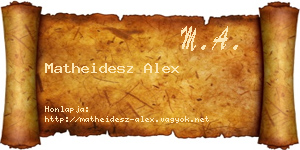 Matheidesz Alex névjegykártya